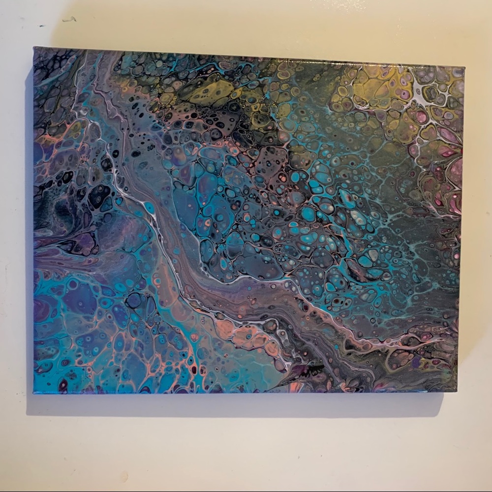 “Melody” Original Pour Painting On canvas
